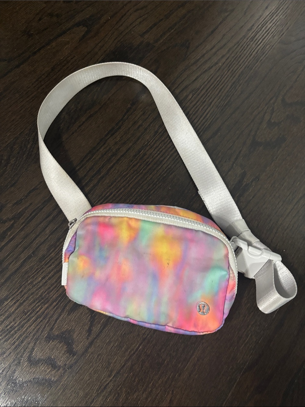 lululemon athletica Pastel Tie-Dye Crossbody Belt Bag with White Strap
